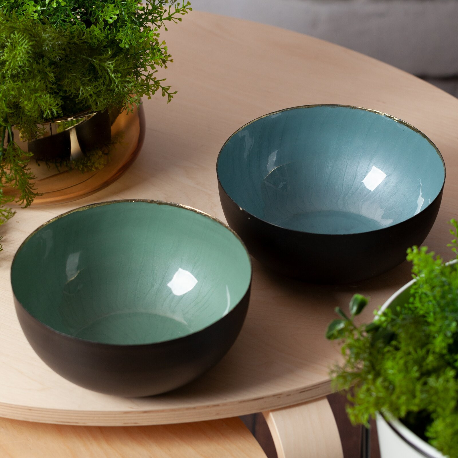 Dekorativní miska DORA 02 černá / zelená