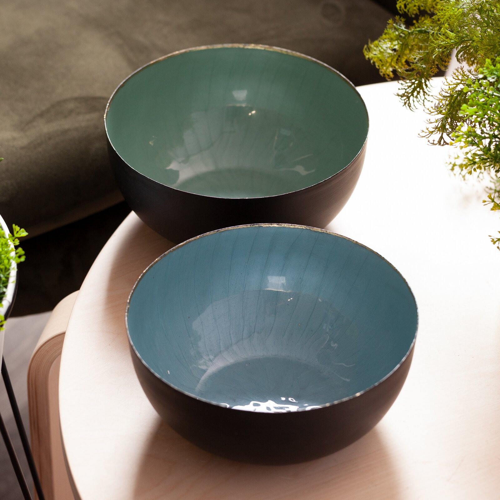 Dekorativní miska DORA 02 černá / zelená