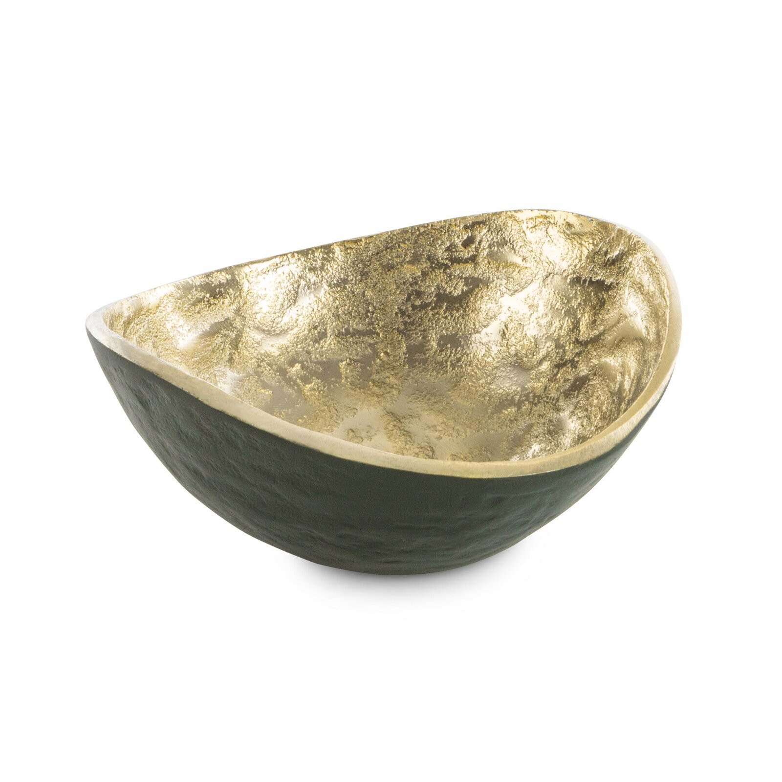 Dekorativní miska PEDRO1 04 tmavě zelená / zlatá