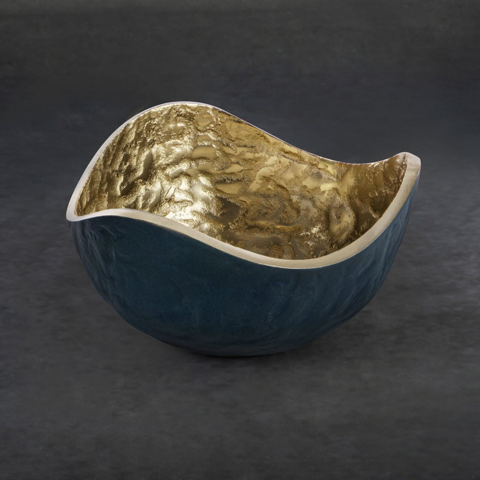 Sada dvou dekorativních misek PEDRO3 07 granátové / zlaté (2ks)