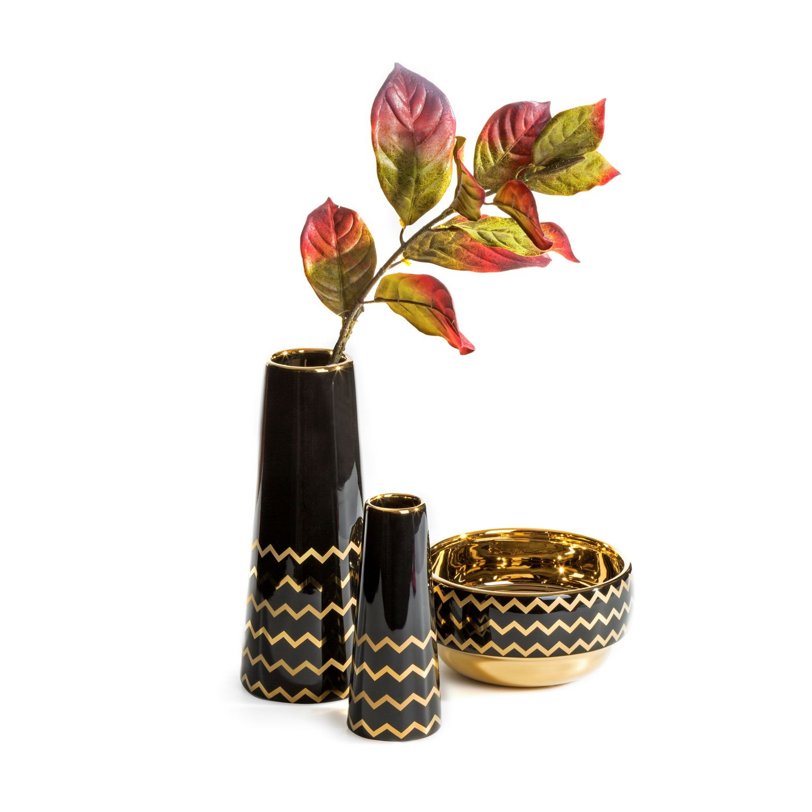 Dekorativní miska THEA1 01 černá / zlatá