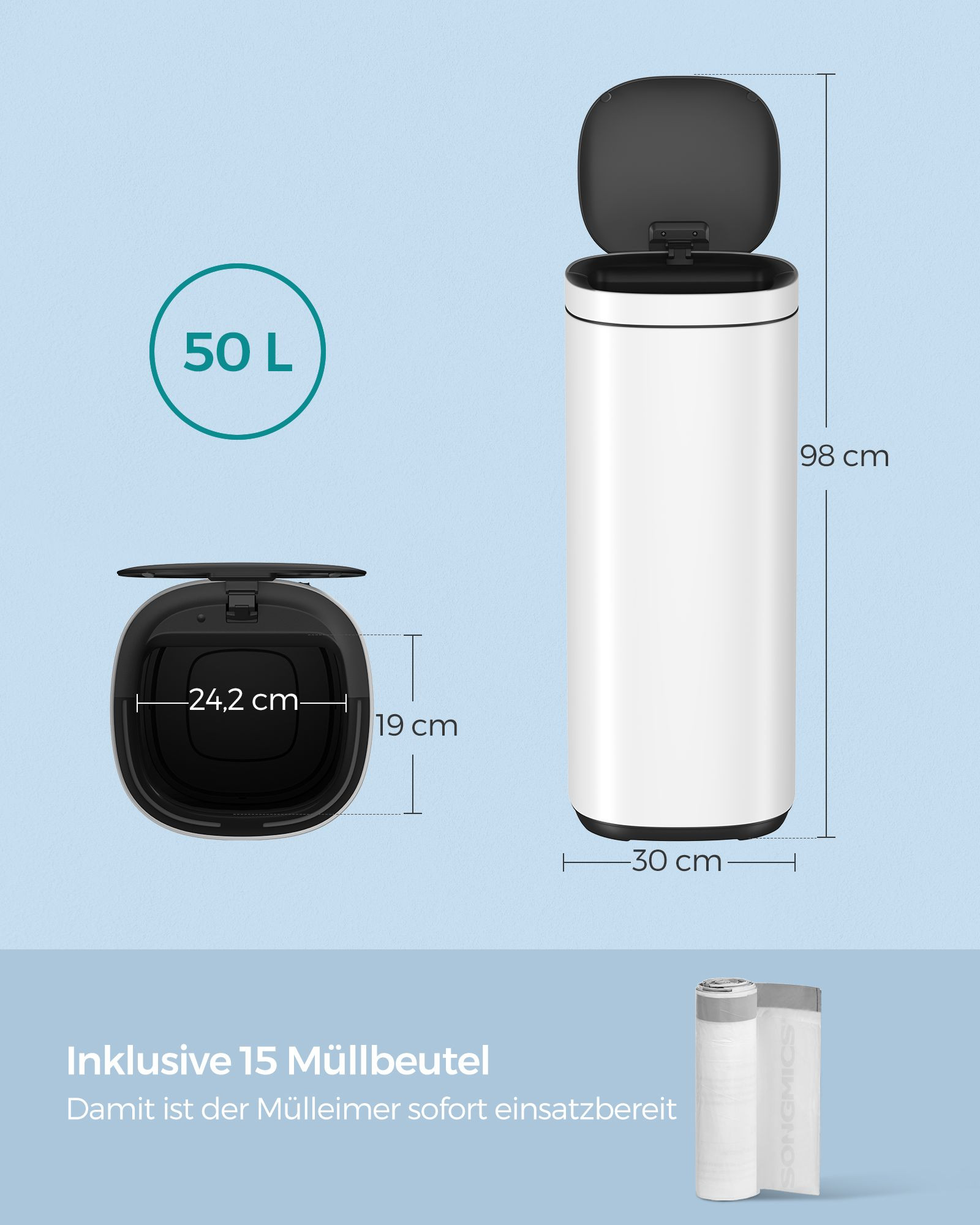 Odpadkový koš s pohybovým senzorem LTB620W5002