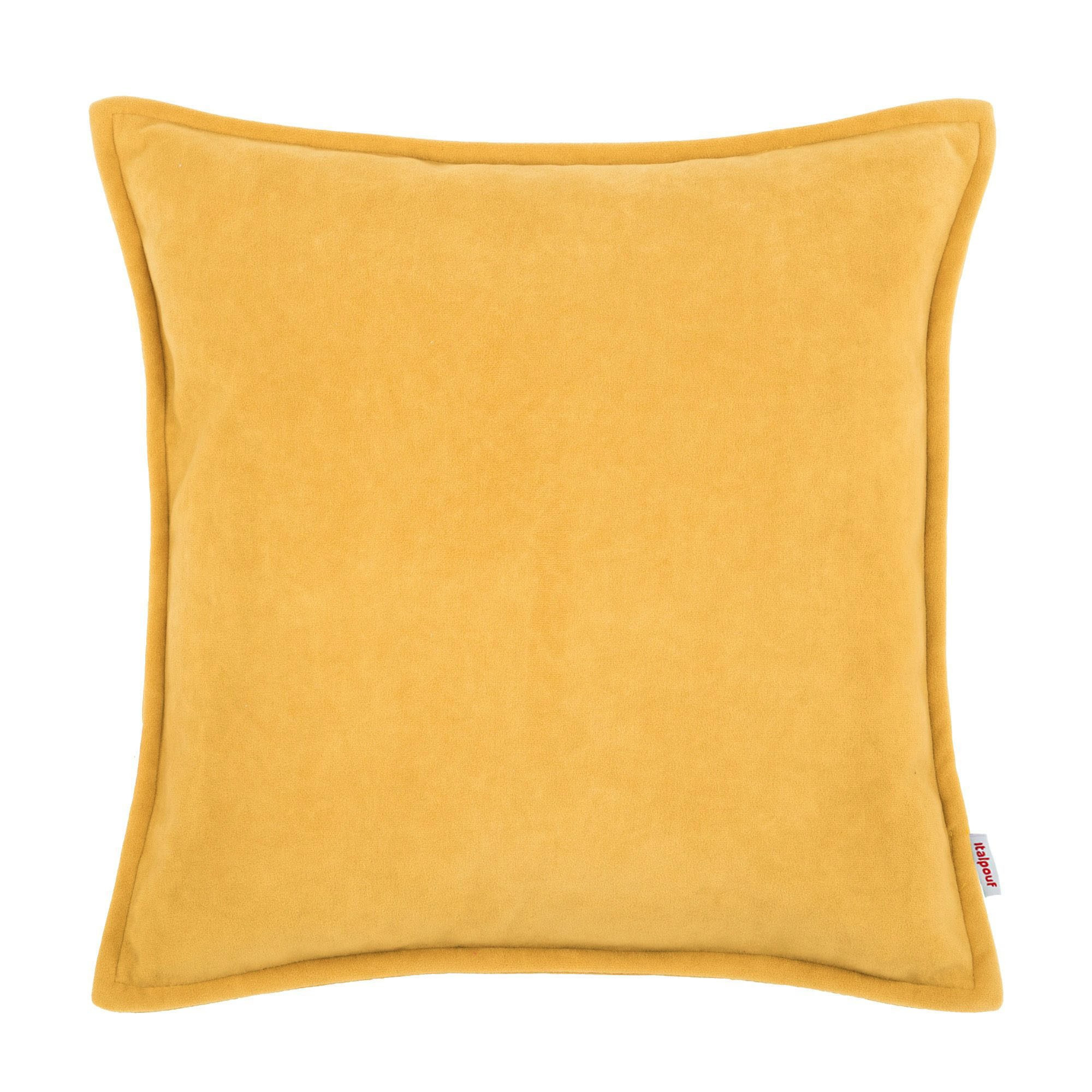 Čtvercový polštář hořčičný