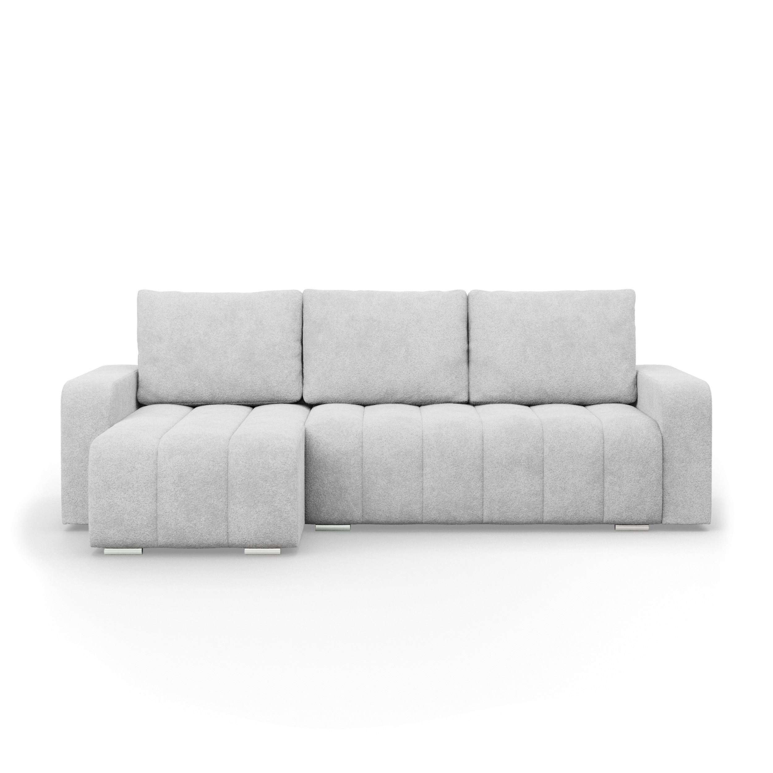 Rohová rozkládací sedačka ABRIELLE levá, světle šedá