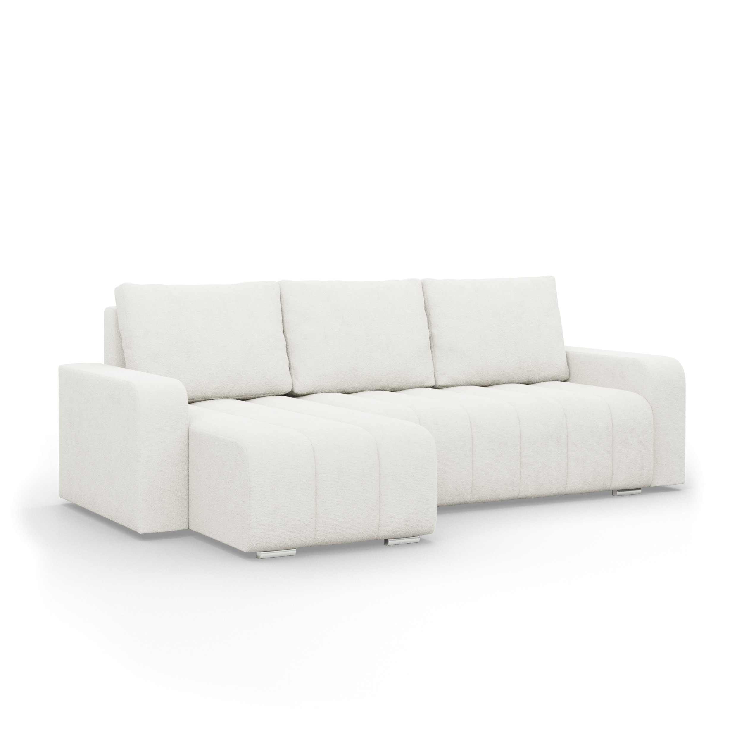 Rohová rozkládací sedačka ABRIELLE levá, krémová