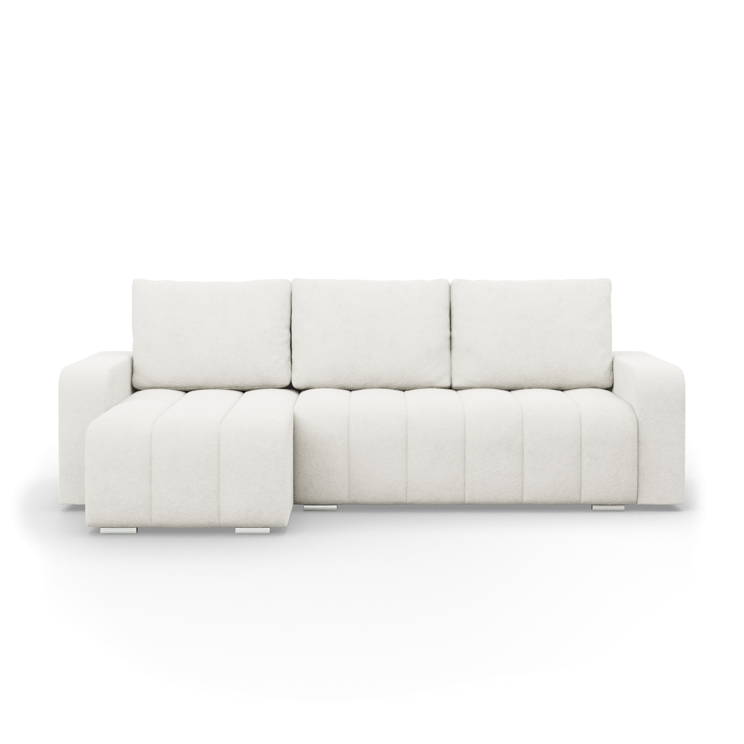 Rohová rozkládací sedačka ABRIELLE levá, krémová