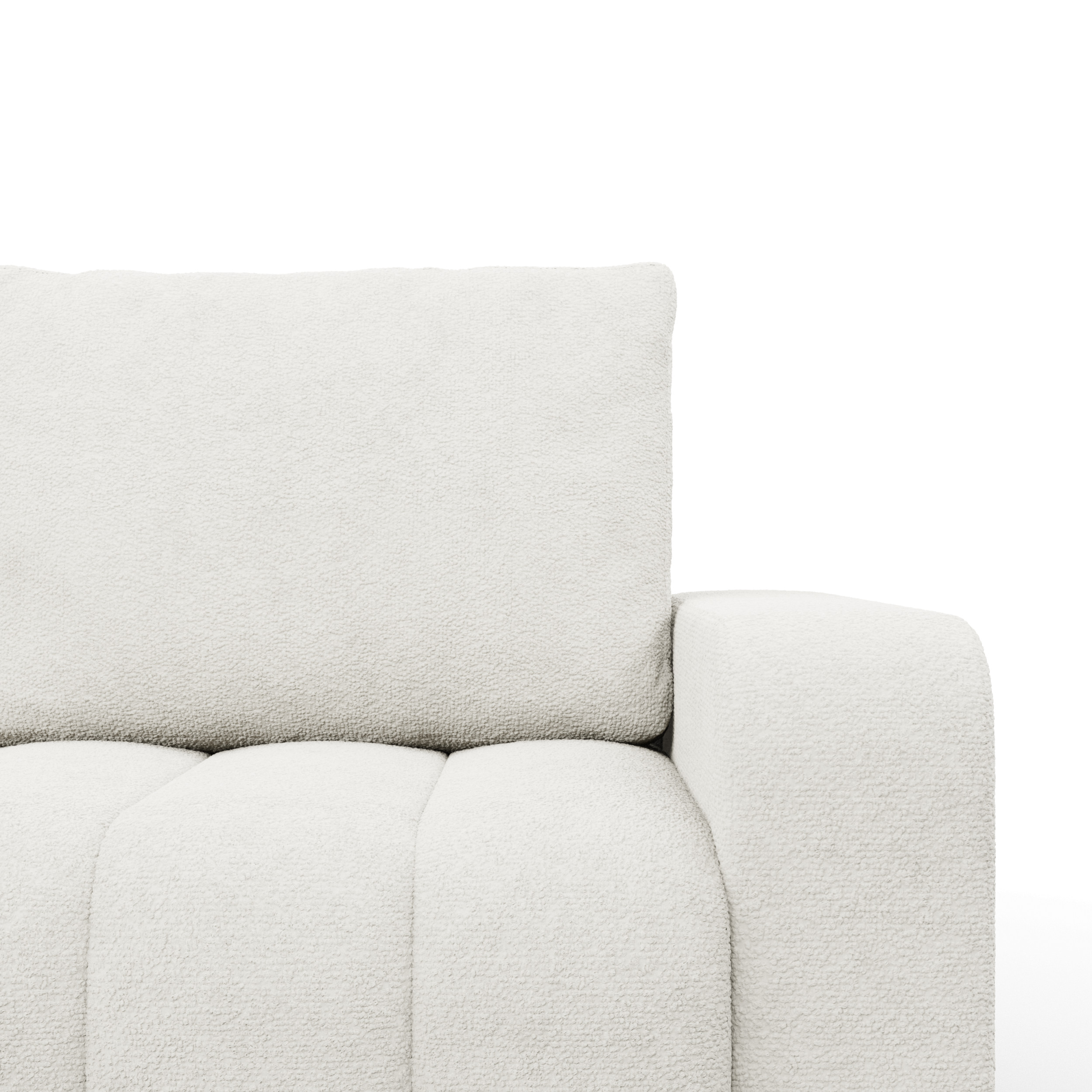 Rohová rozkládací sedačka ABRIELLE levá, krémová