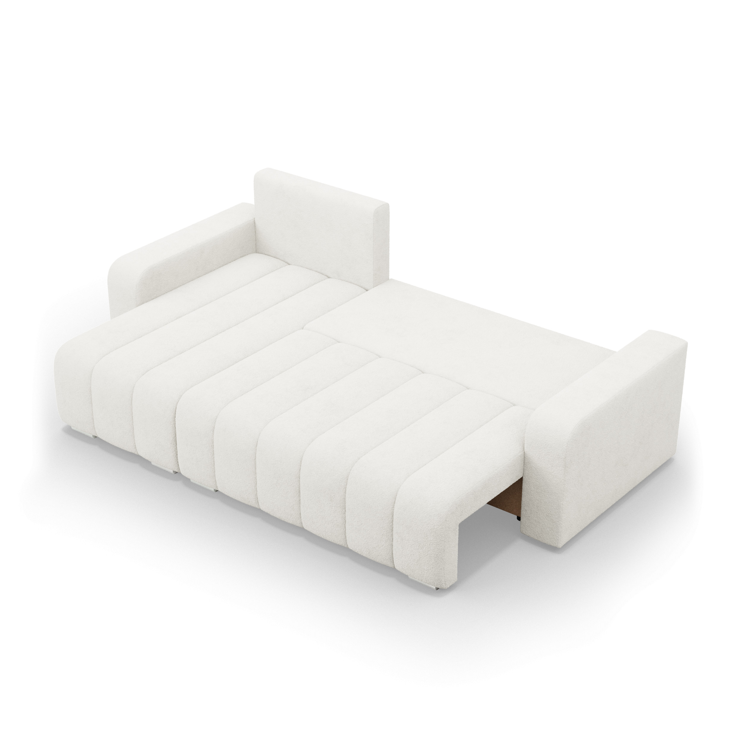 Rohová rozkládací sedačka ABRIELLE levá, krémová