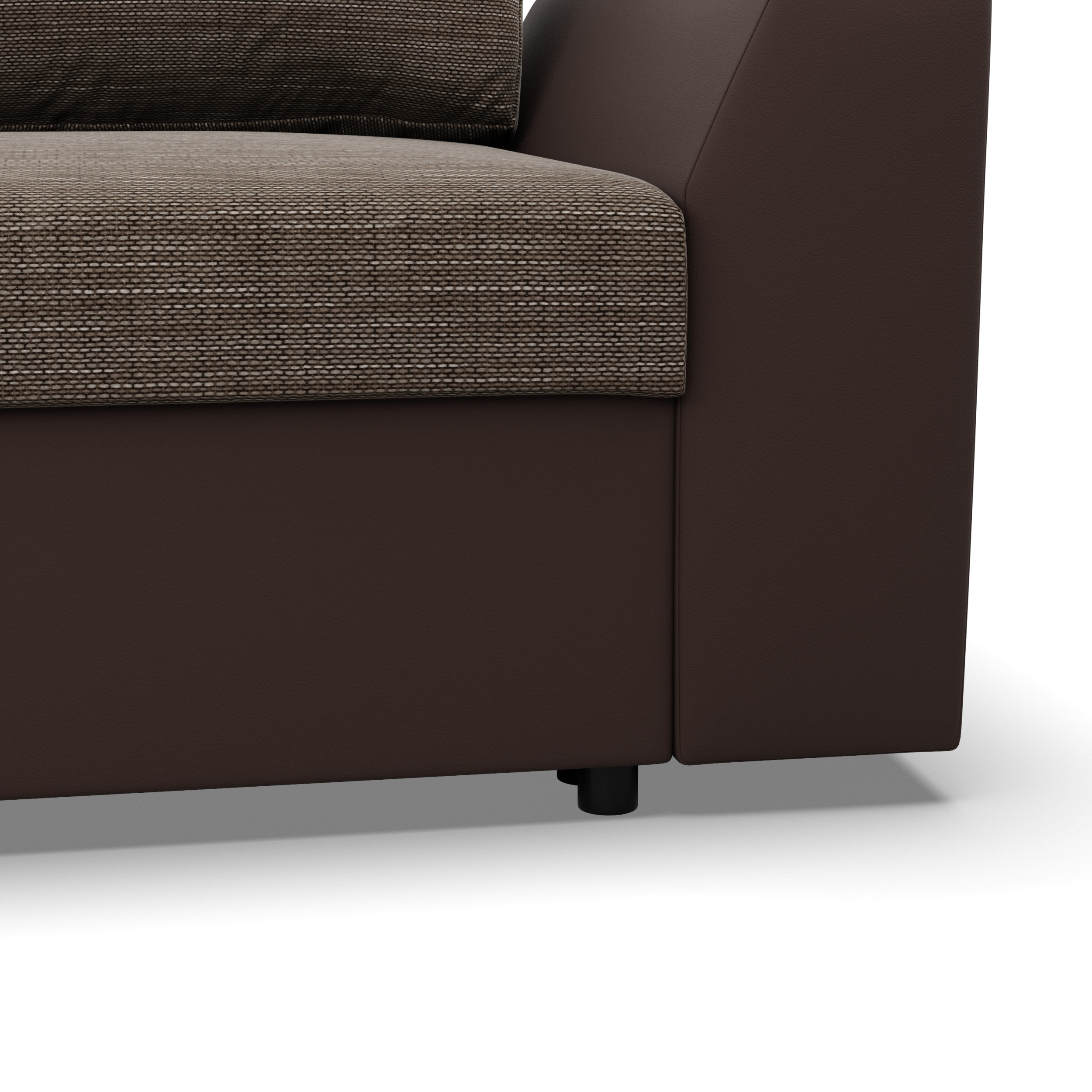 Rohová rozkládací sedačka LUGO cappuccino / hnědá