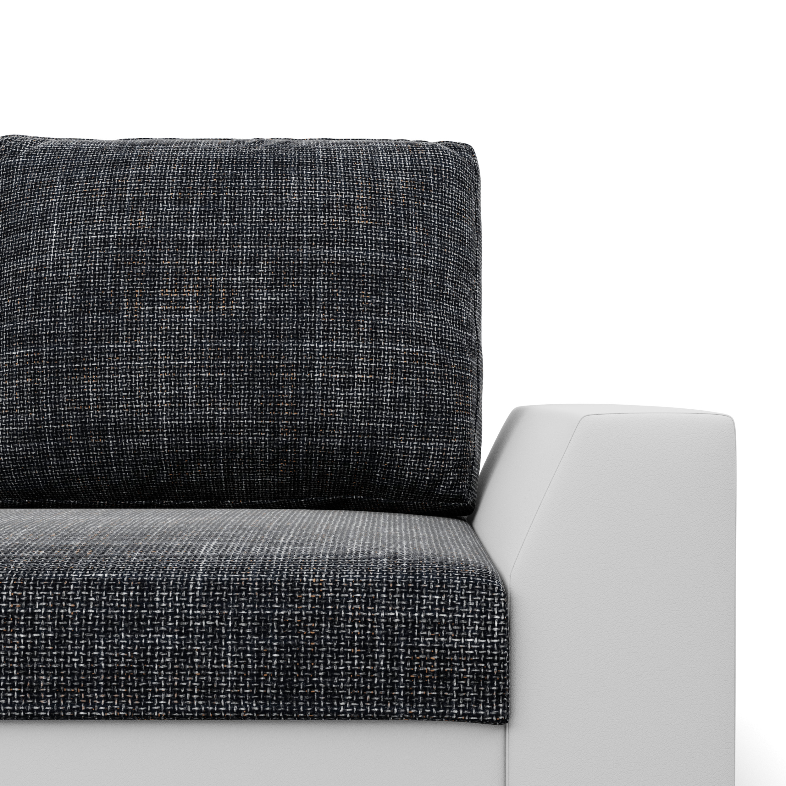 Rohová rozkládací sedačka LUGO popelová / bílá