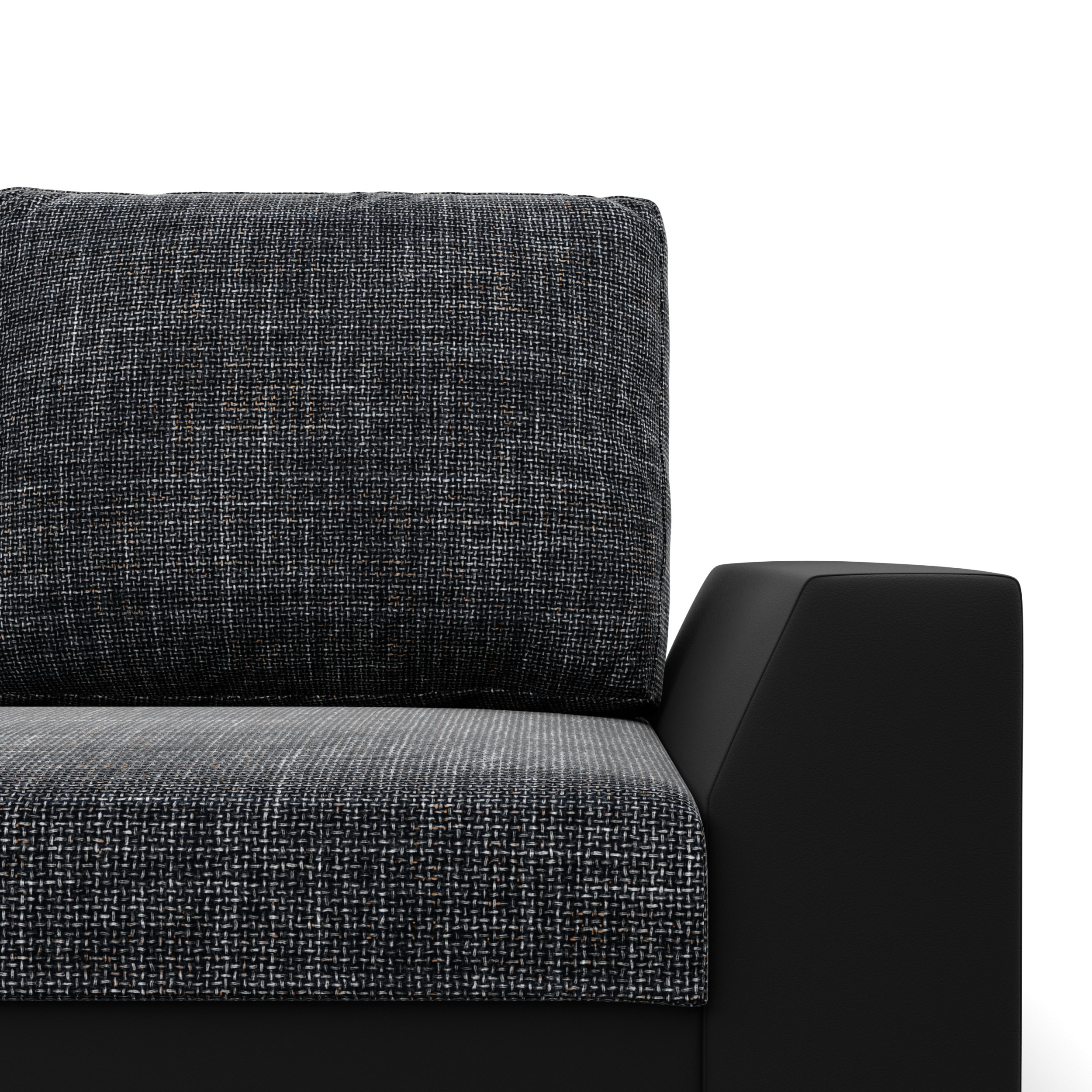 Rohová rozkládací sedačka LUGO popelová / černá