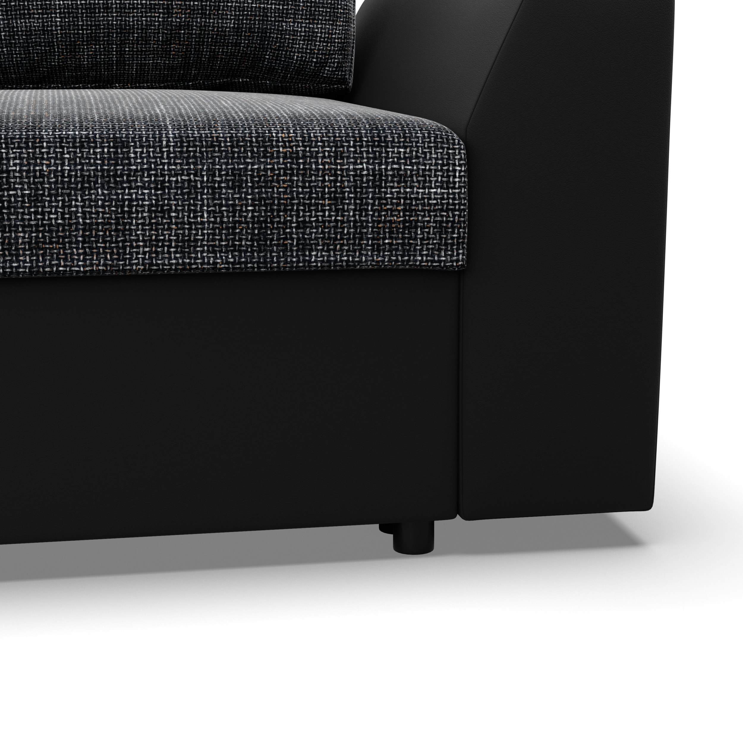 Rohová rozkládací sedačka LUGO popelová / černá