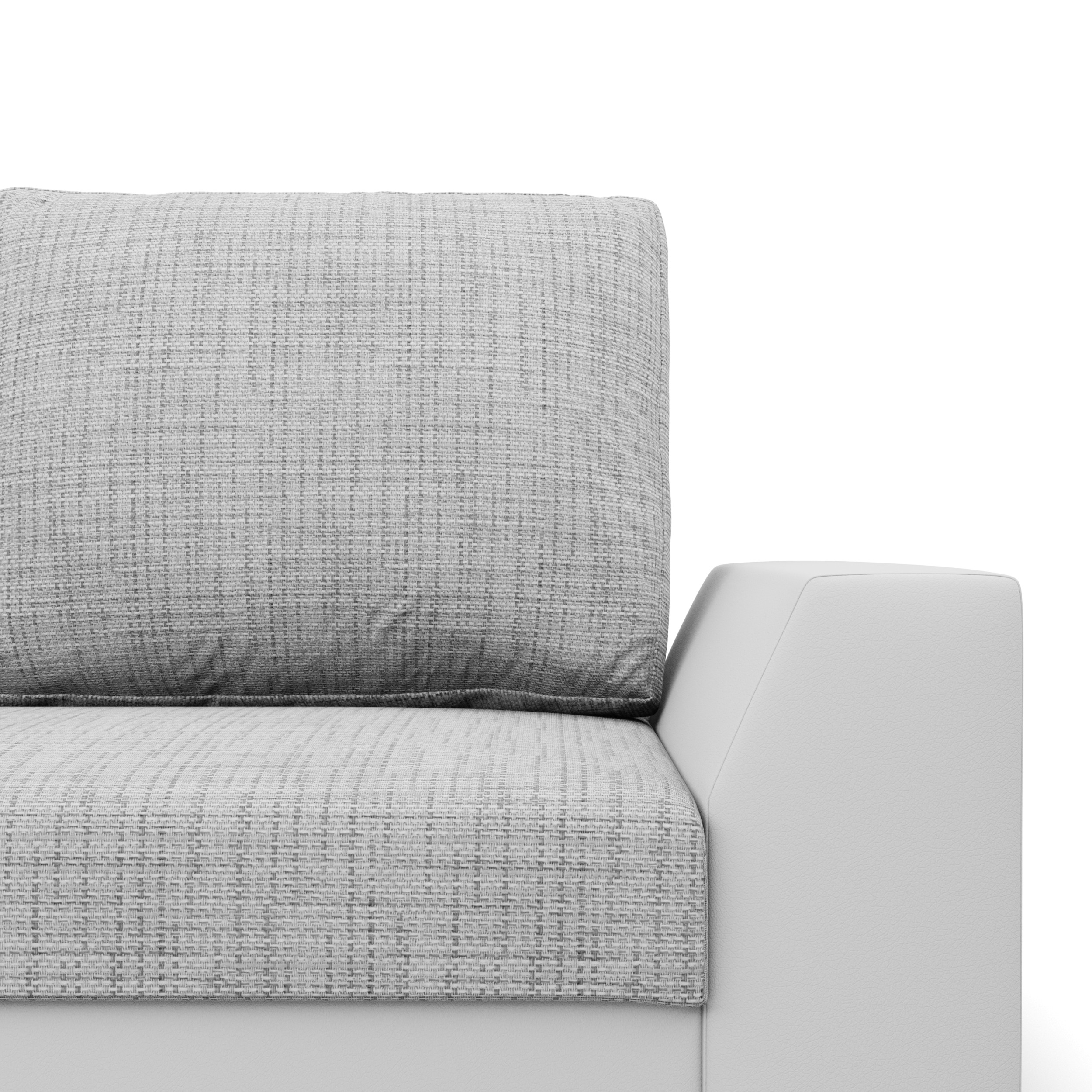 Rohová rozkládací sedačka LUGO šedá / bílá