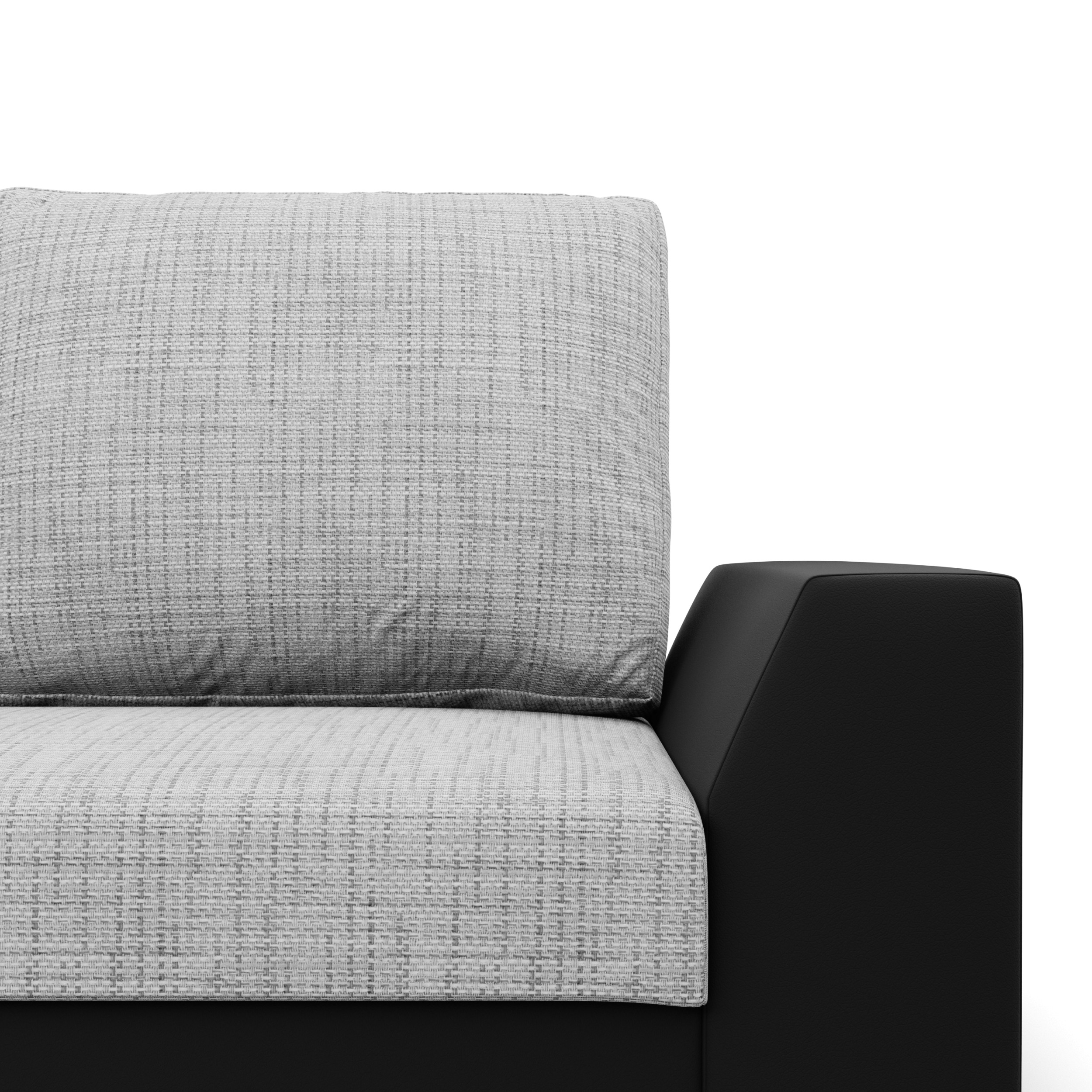 Rohová rozkládací sedačka LUGO šedá / černá