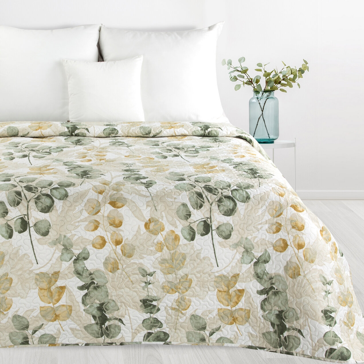 Přehoz D91 FLOWER 04 bílý