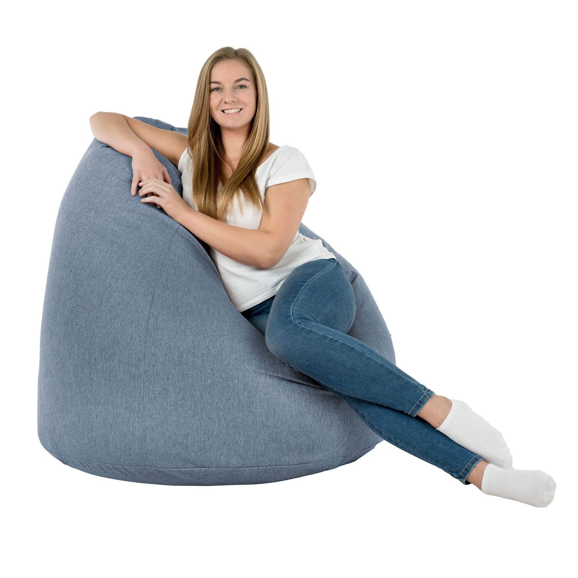 Sedací vak SAKO melanž modrý