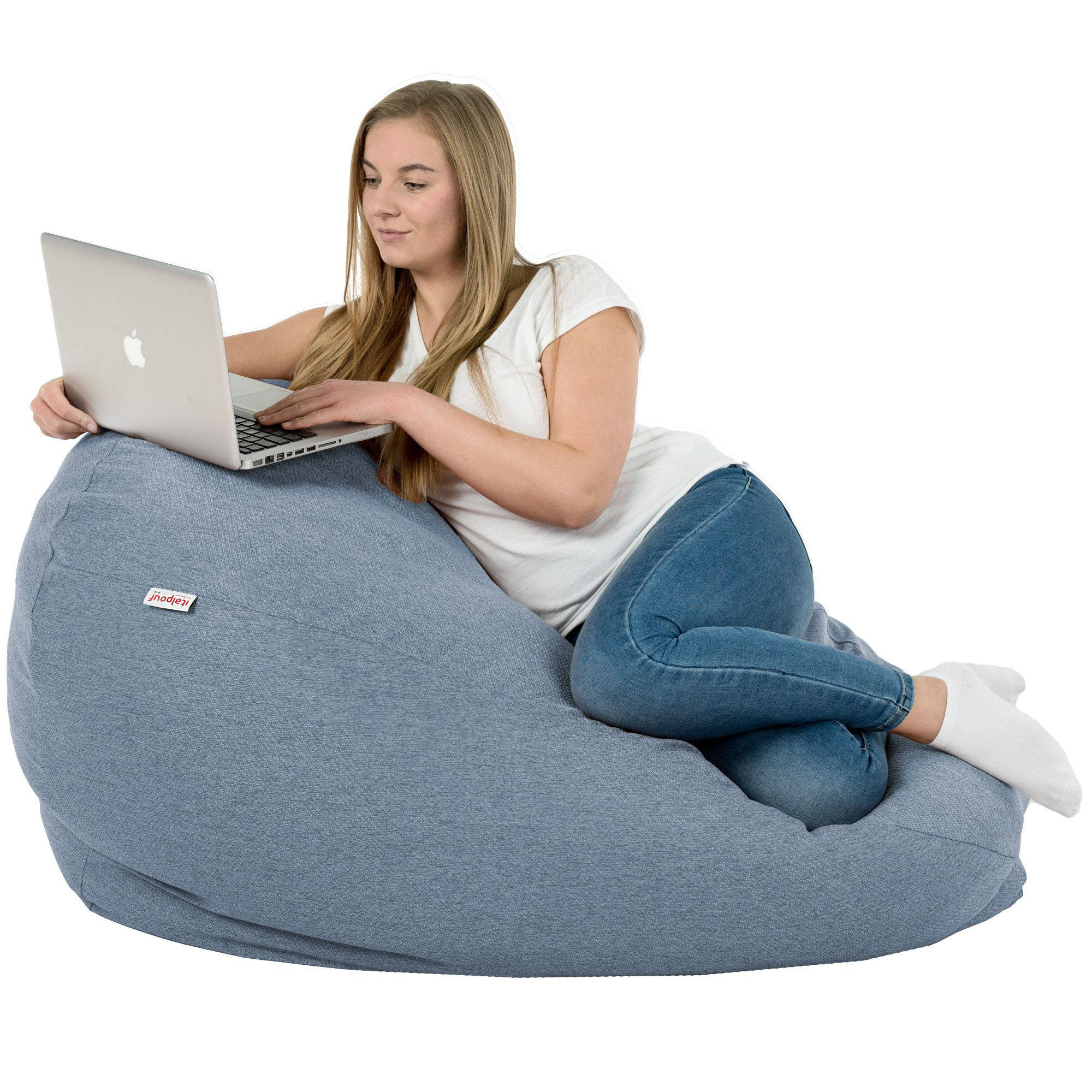 Sedací vak SAKO melanž modrý