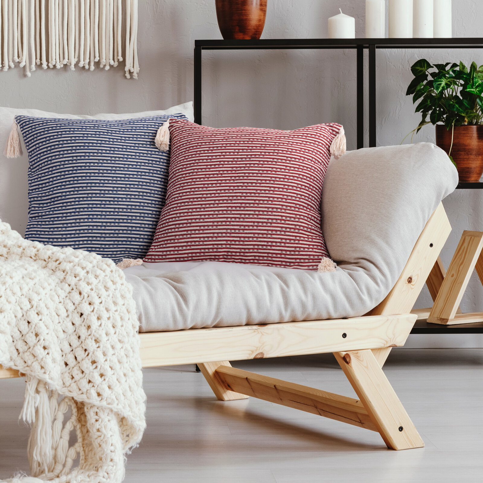 Povlak na polštář BOHO 6 granátový
