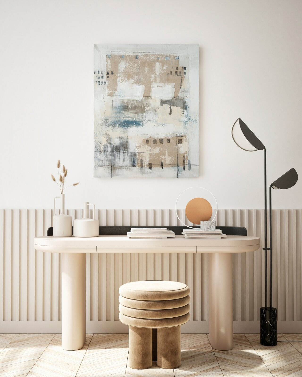 Obraz 568 krémový - na plátně