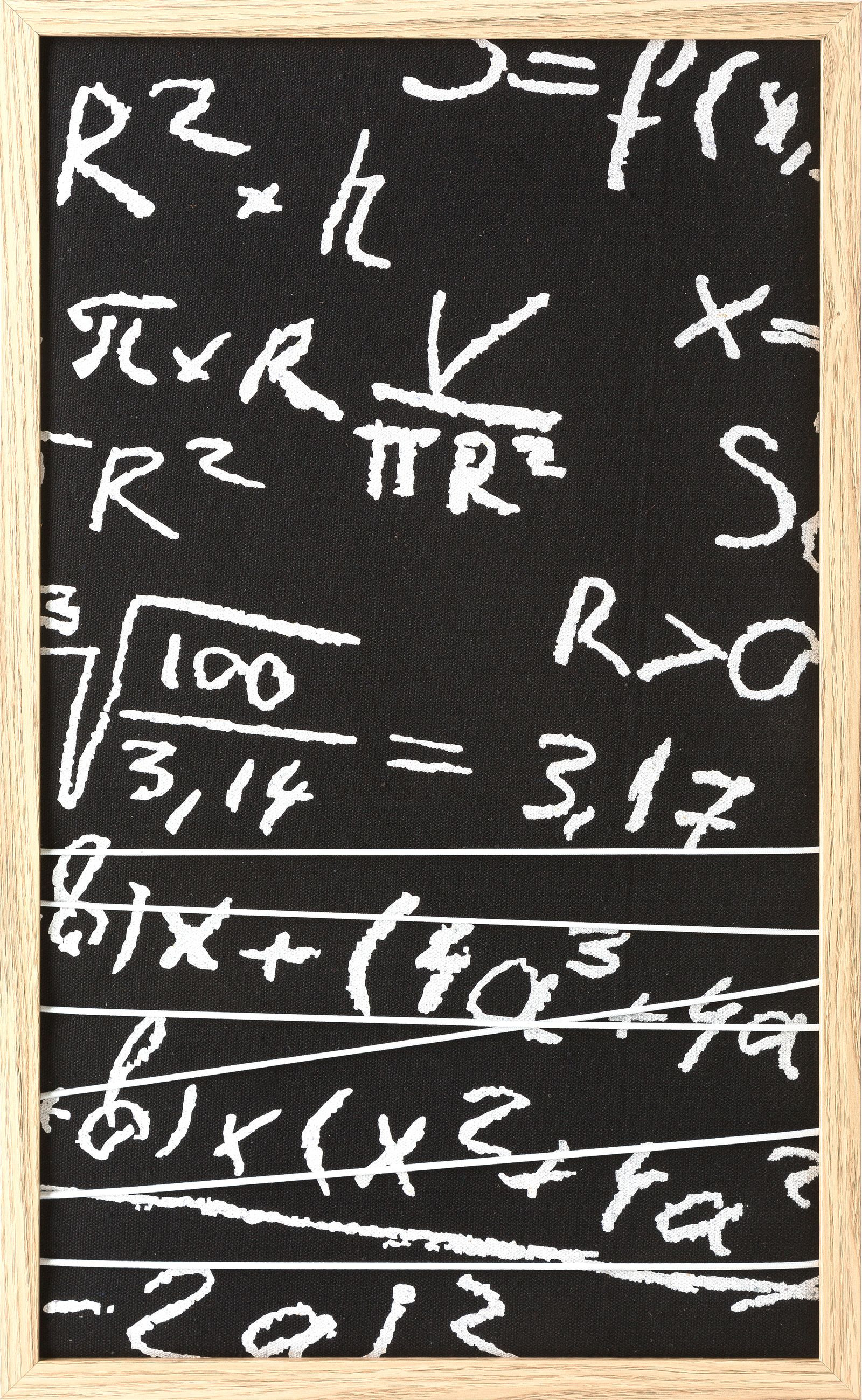 Obraz v rámu MATH1 černý / bílý