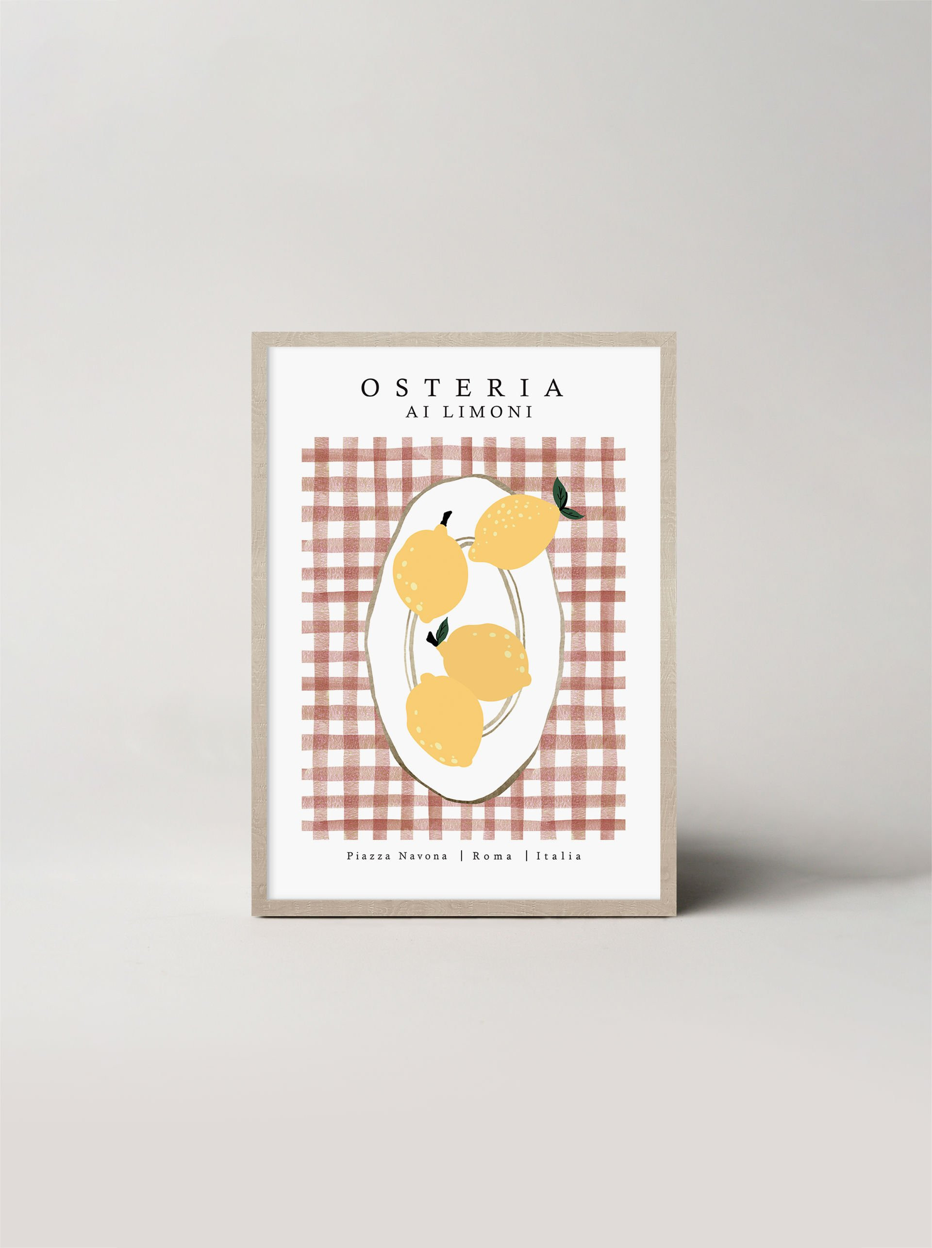 Obraz v rámu 149-585 PLATE WITH LEMONS