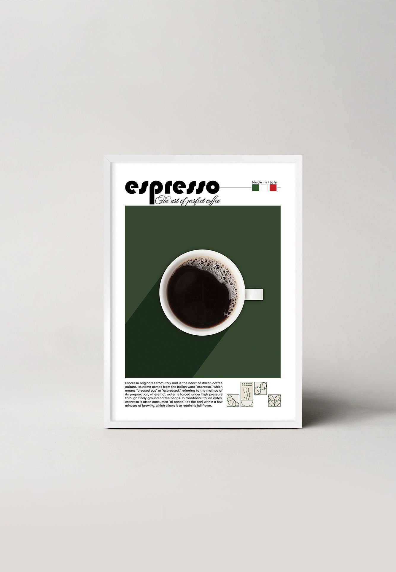 Obraz v rámu 149-W1 CUP OF ESPRESSO