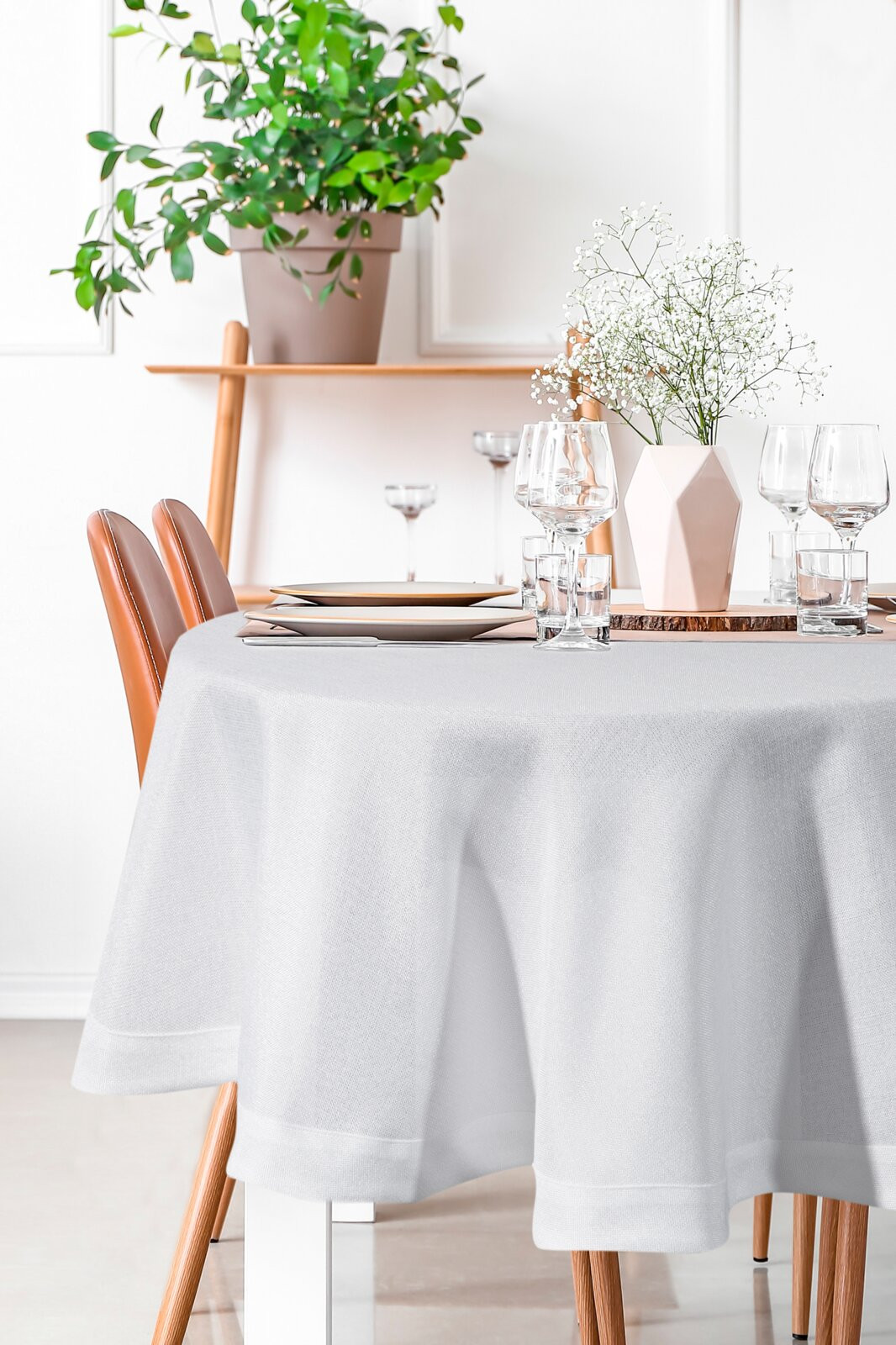 Ubrus BIANCA 2 bílý kruh