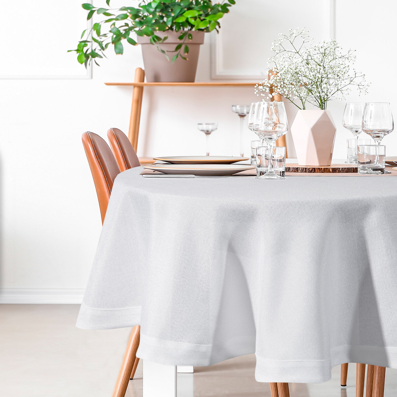 Ubrus BIANCA 2 bílý kruh