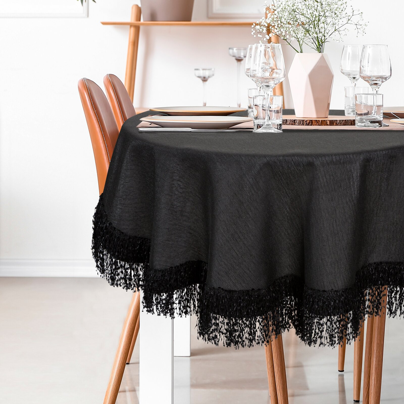 Ubrus JASPER černý kruh