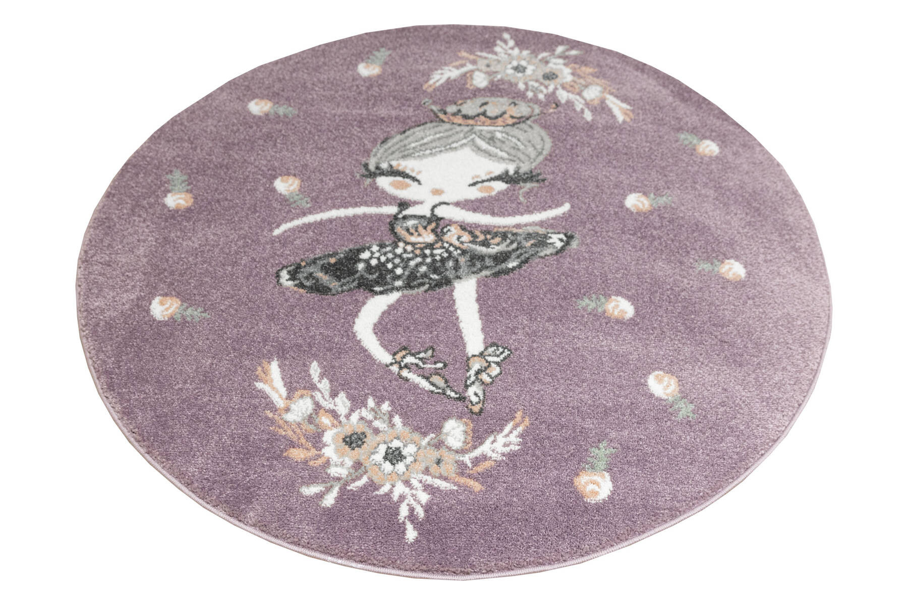 Koberec Lima G938A baletka, fialový / krémový kruh
