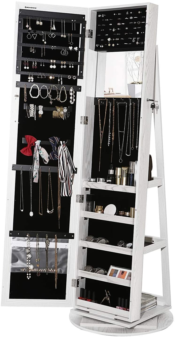 Otočná šperkovnice se zrcadlem JBC62W