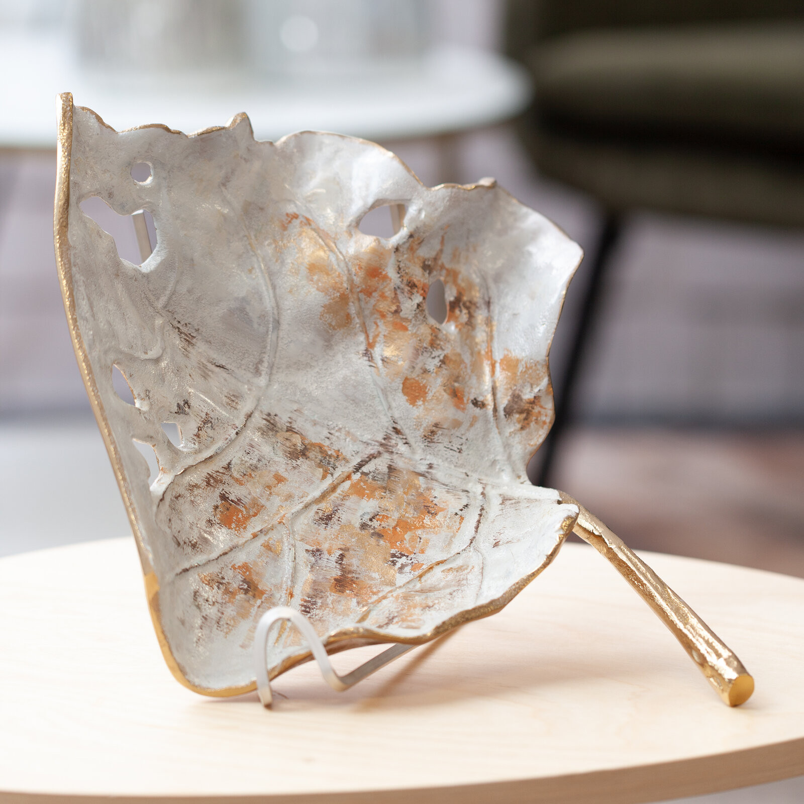 Dekorační miska DONATO 01 bílá / zlatá