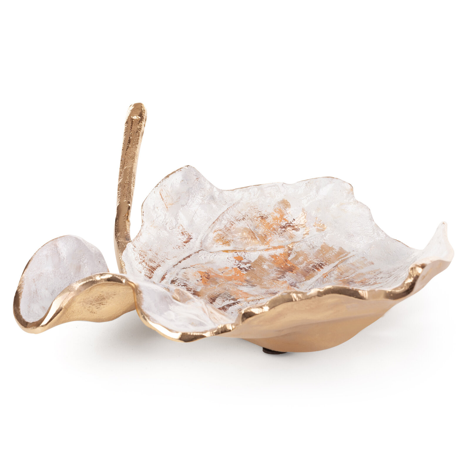 Dekorační miska DONATO 01 bílá / zlatá