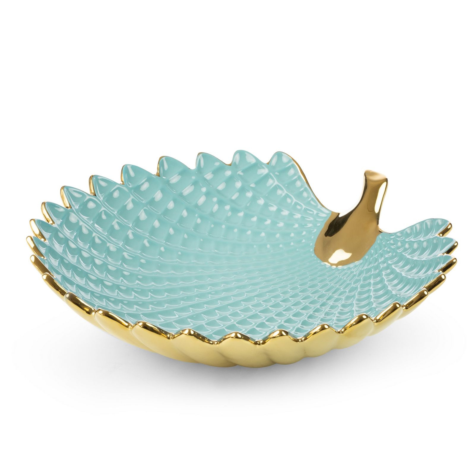 Dekorační miska HIRAL 4 02 světle modrá / zlatá