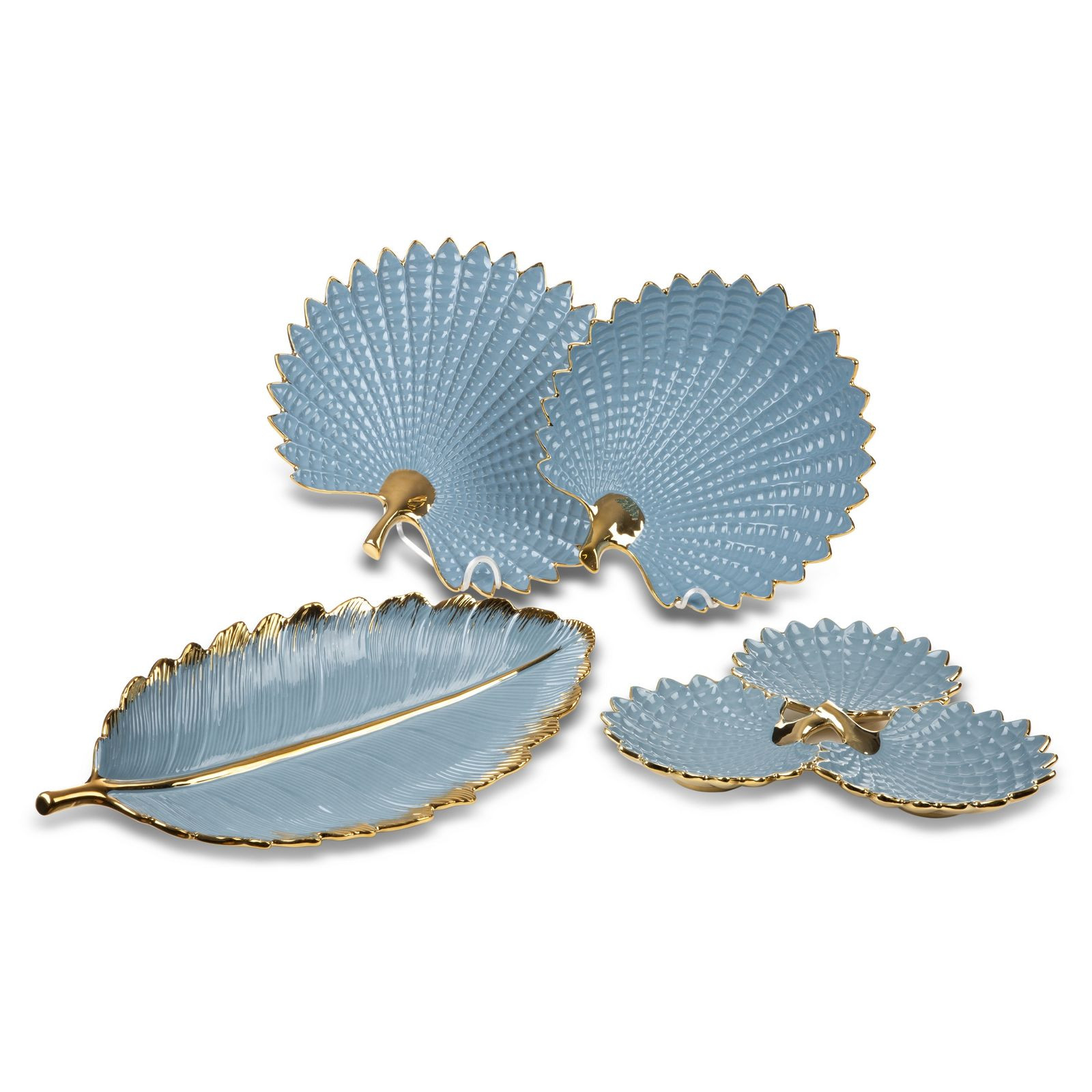 Dekorační miska HIRAL 3 02 modrá / zlatá