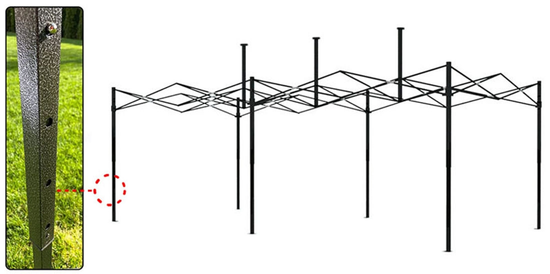 Zahradní párty stan EXPRESS zelený 3x6 m