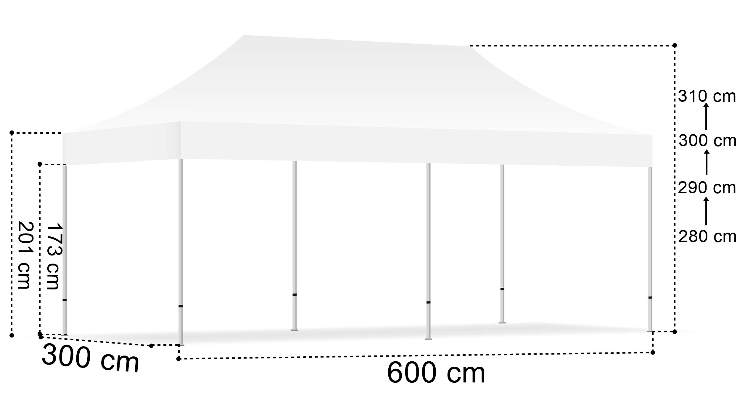 Zahradní párty stan EXPRESS zelený 3x6 m