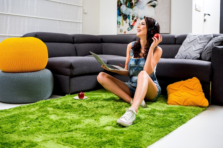 Plyšový Koberec Excluziv Zelený