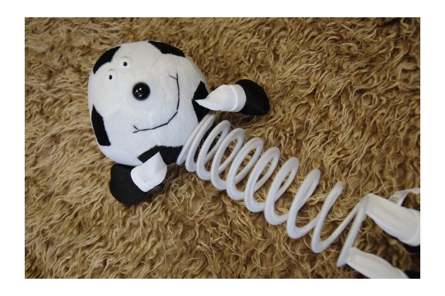Plyšový maskot SOCCER bílý
