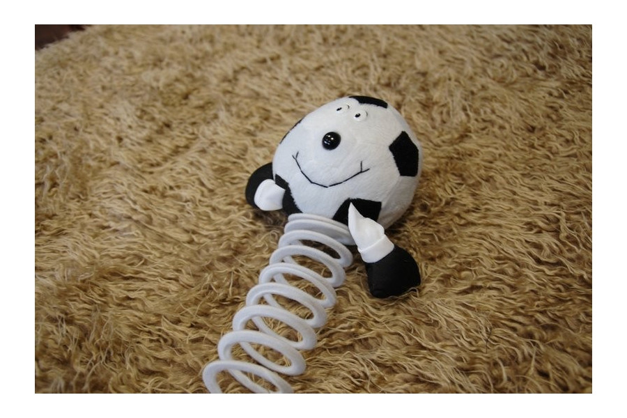 Plyšový maskot SOCCER bílý