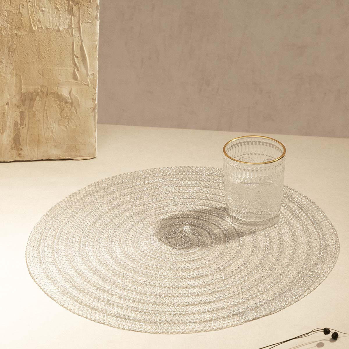 Podložka pod talíř JAZMINE stříbrná AW18 922323