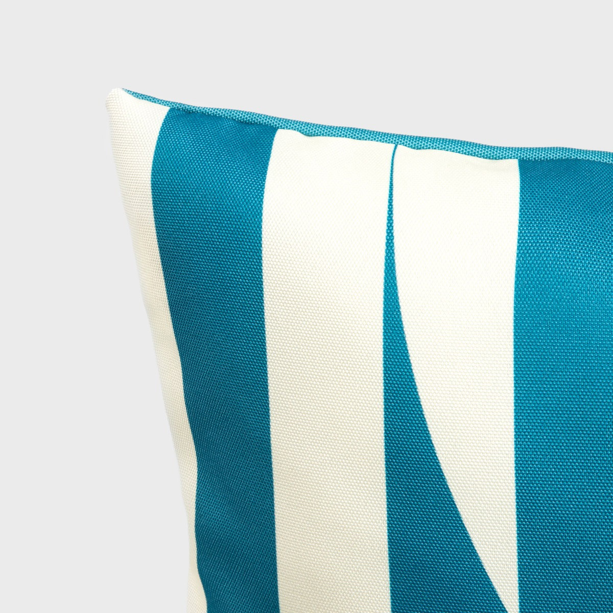 Čtvercový polštář COLOUR BLOCKS bílý / tyrkysový 745805