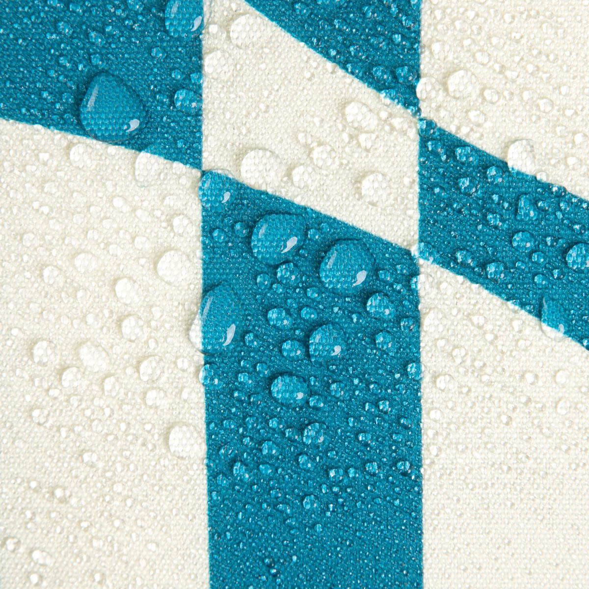 Čtvercový polštář COLOUR BLOCKS bílý / tyrkysový 745805