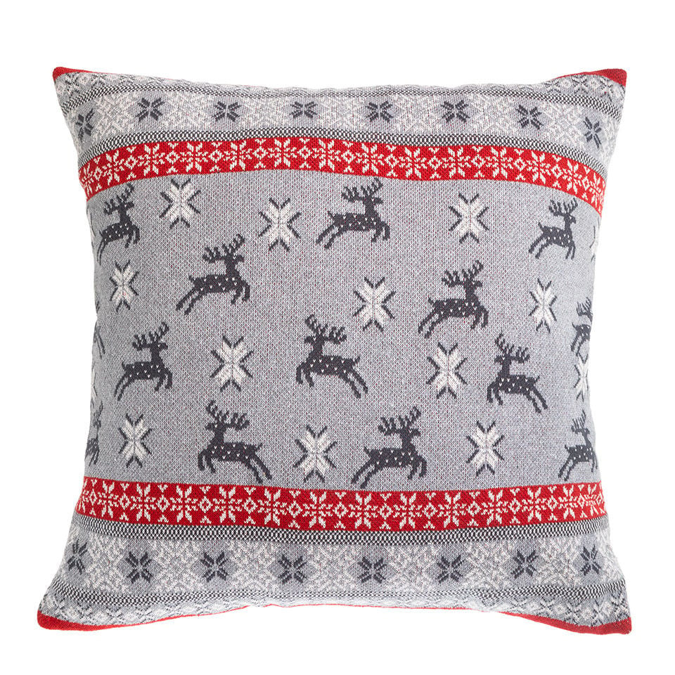 Čtvercový polštář SWEET DEER šedý