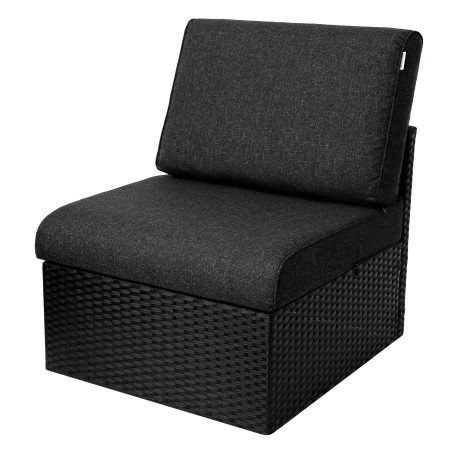 Polštář na ratanovou židli NEL R1 černý