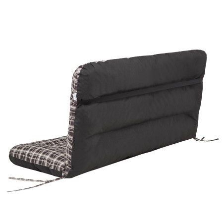 Polštář na houpačku ANIA 120 cm károvaný, hnědý