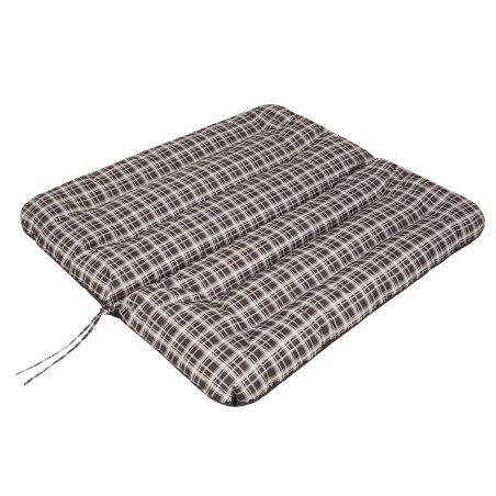 Polštář na houpačku ANIA 120 cm károvaný, hnědý