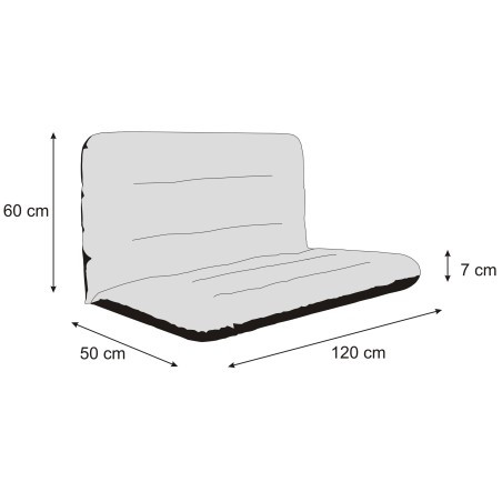 Polštář na houpačku ANIA 120 cm károvaný, béžový
