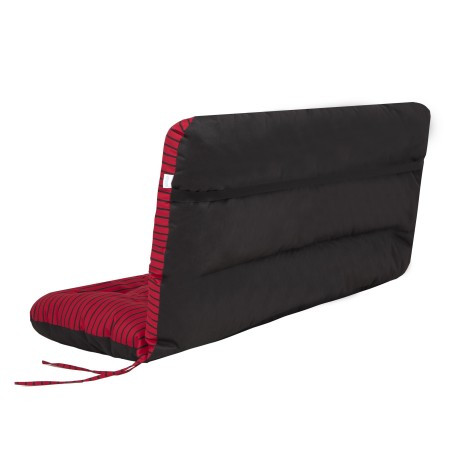 Polštář na houpačku ANIA 120 cm pásky, červený