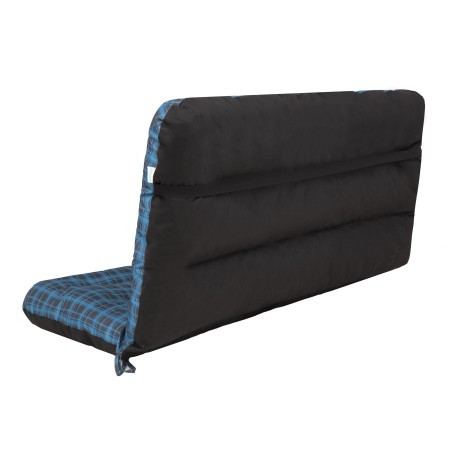 Polštář na houpačku ANIA 120 cm károvaný, modrý